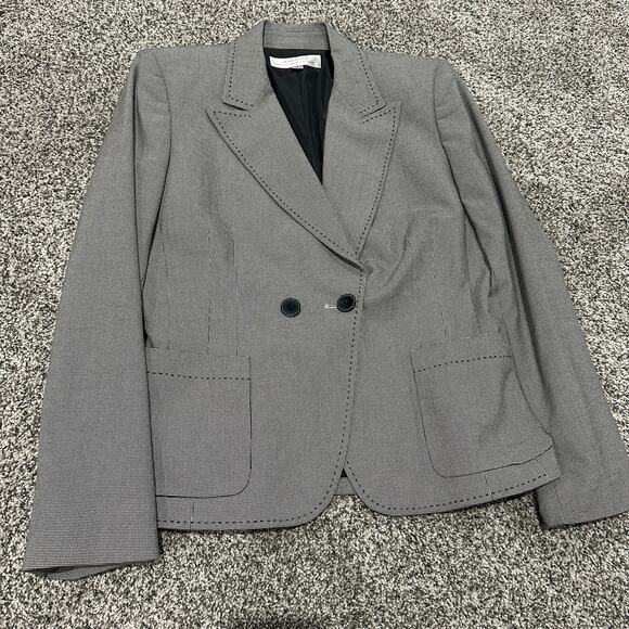 TAHARI 2 Piece Black White Skirt Blazer Suit Set, Size 6 - Picture 2 of 14
